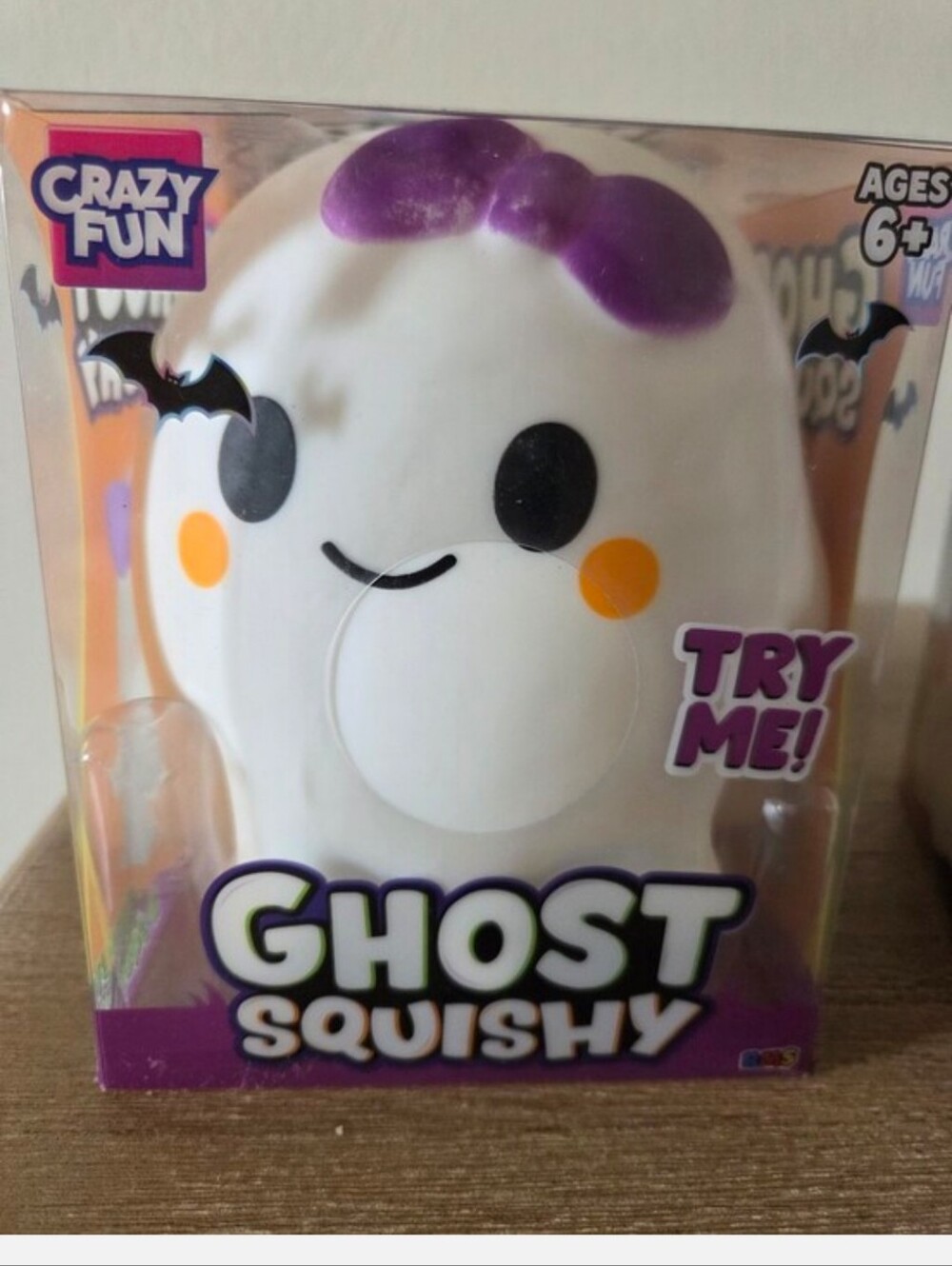 Ghost Squishy Cute Halloween Ghost Toy - White & Purple